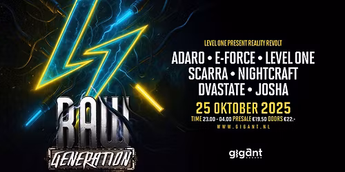 Raw Generation | GIGANT, Apeldoorn