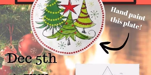 Christmas Tree Plate Painting \u2013 Featuring Feather Opal Studio