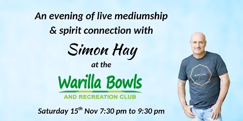 Aussie medium, Simon Hay at the Warilla Bowls and Recreation Club