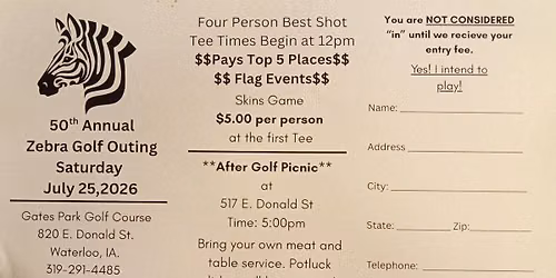50th Annual Zebra Golf Outing