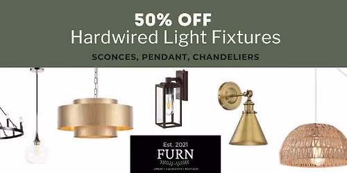 50% OFF Hardwired Light Fixtures 