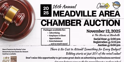 16th Annual Meadville Area Chamber Auction