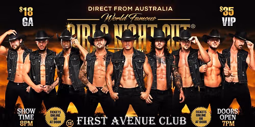 Nov 27th: Iowa City, IA - GIRLS NIGHT OUT AUSTRALIAN TAKEOVER at First Avenue Club
