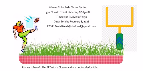 16th Annual El Zaribah Temple Super Bowl Party