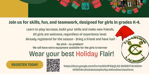 Free Girls Lacrosse Clinic K-4th Grade