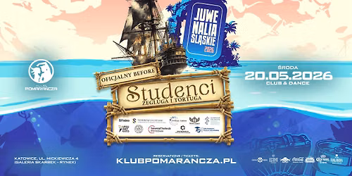 Before Juwenalia \u015al\u0105skie 2026: Student, \u017cegluga i tortuga \u2605 \u015ar. 20.05