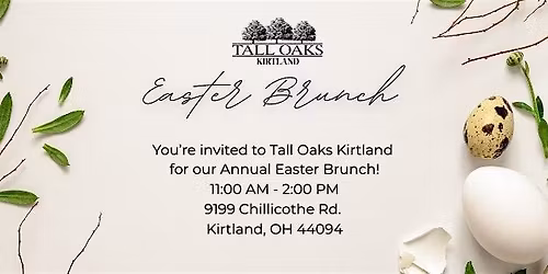 Tall Oaks Kirtland| Annual Easter Brunch & Egg Hunt