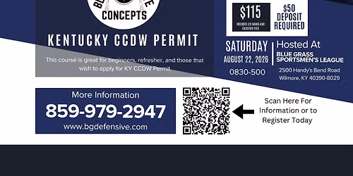 NRA Basics of Pistol Shooting & KY Concealed Carry (CCDW) Permit Class