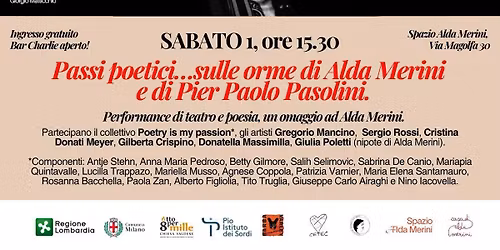 PASSI POETICI... SULLE ORME DI ALDA MERINI E DI PIER PAOLO PASOLINI
