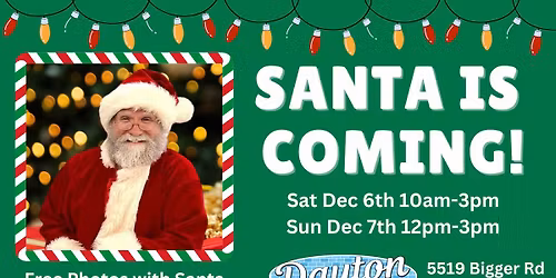 SANTA WEEKEND- DEC 6 & 7, 2025