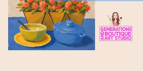 Petals and Pottery Paint & Sip