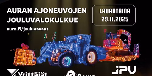 Auran joulunavaus ja Ajoneuvojen jouluvalokulkue 2025