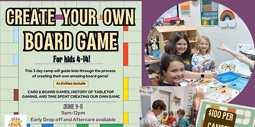 Create Your Own Board Game Camp