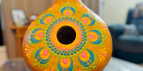 Mandala  Wren Birdhouse Gourd* June 10