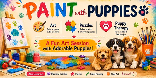 Paint With Puppies By Little Flower