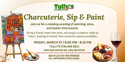 Charcuterie, Sip & Paint