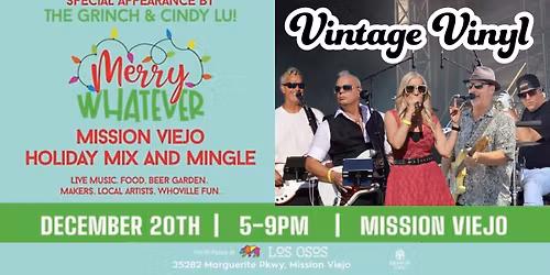 Vintage Vinyl Holiday Mix & Mingle Night Market: Mission Viejo
