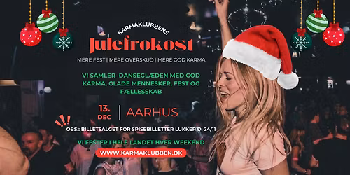 AARHUS \u2022 Karmaklubben \/\/ Julefest\u2022 L\u00f8rdag 13. december