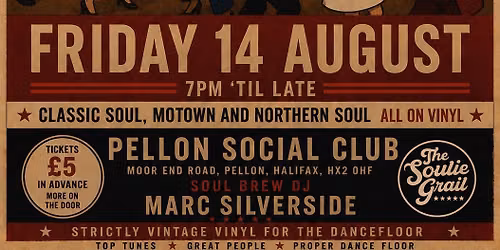 Pellon Social Club Soul Night  \u2b50\ufe0f 7pm  \u2b50\ufe0f Tickets \u00a35