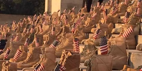 2026 Fallen Heroes Combat Boot Display