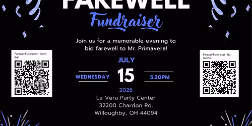 Farewell Fundraiser hosted by Fred Primavera