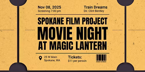 Social gathering after Train Dreams Screening with Magic Lantern Theater