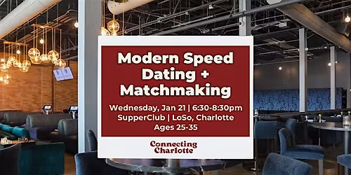 Modern Speed Dating + Matchmaking | 25-35 | Hetero Matches