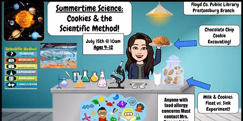 SRP Activity Day: Summertime Science (Cookies & the Scientific Method!) (Ages 4-12)