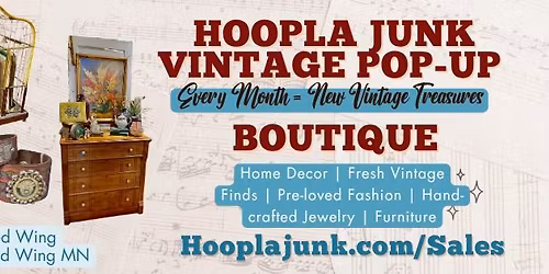 Hoopla Junk Vintage Pop-up Sale - June 25-27th