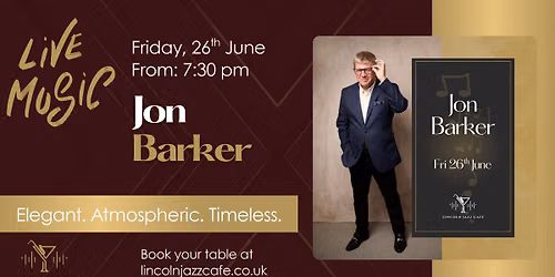 Jazz Friday - Jon Barker - Fri 26th June