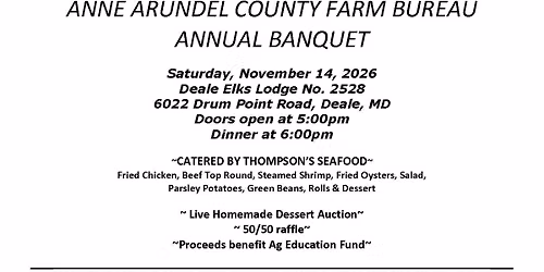 Anne Arundel County Farm Bureau's 104th Annual Banquet