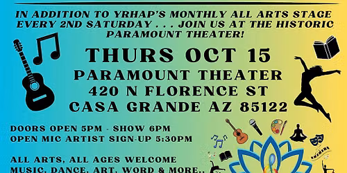 SPECIAL EVENT! Open Mic All Arts Stage at Paramount Theatre!