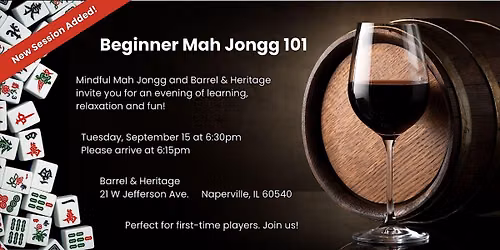 Game Night in the Cellar: Mah Jongg 101 Class at Barrel & Heritage