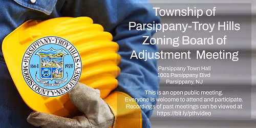 Parsippany Zoning Board of Adjustment Meeting