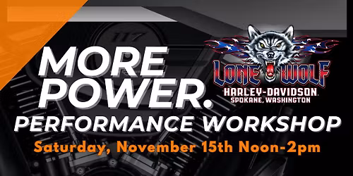 More Power. Performance Workshop. Must RSVP!