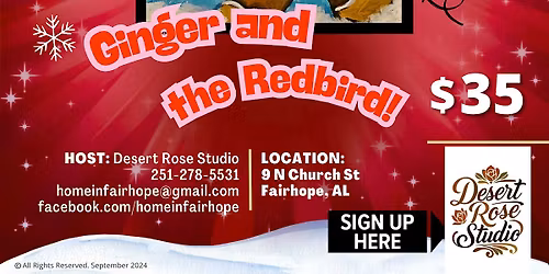 Ginger and the Redbird Paint and Sip Party!
