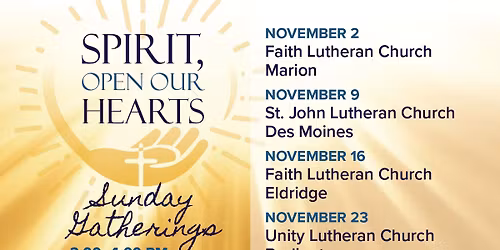 Spirit, Open our Hearts: In-Person Gatherings