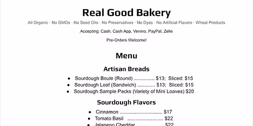 Real Good Bakery - Organic Sourdough