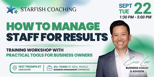 How To Manage Staff For Results: Practical Tools For Business Owners