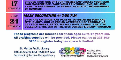 UNEARTH A STORY - Youth Sunner Library Programs