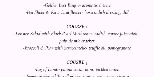 Spring Dinner at Bingo Deli & Pub