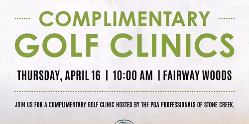 Complimentary Golf Clinic - April 