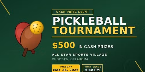Pickleball Tournament $500
