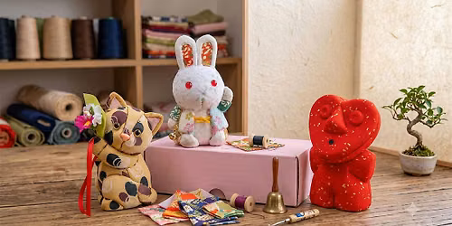 Japanese "Kimekomi" Traditional Doll-Making Workshop \u2013 Rabbit, Cat & Heart