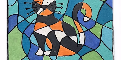 Stained Glass Kitty Paint Night