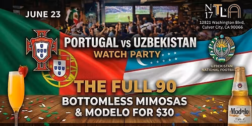 \u26bd\ufe0f Portugal vs Uzbekistan Watch Party \u2014 World Cup 2026 | N17 The Lane