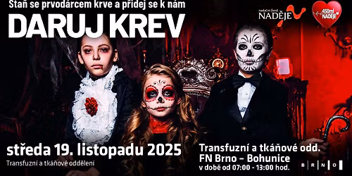 \ud83e\ude78 Sta\u0148 se prvod\u00e1rcem a daruj krev ve FN Brno!