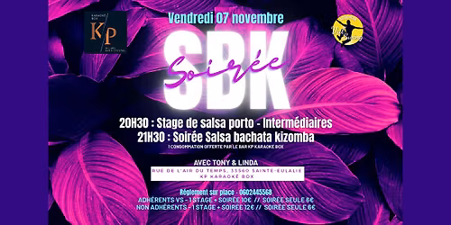 Soir\u00e9e Salsa\/Bachata\/Kizomba avec Tony & Linda