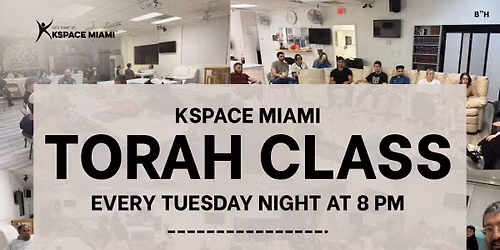 Torah Class Every Tuesday