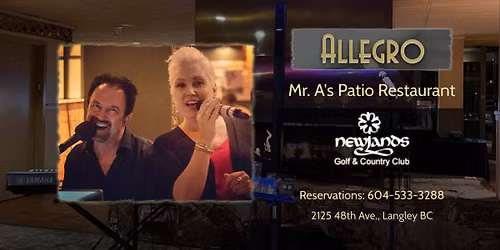 Allegro Duo @ Mr. A's Patio Restaurant!